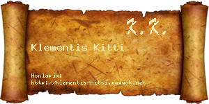 Klementis Kitti névjegykártya
