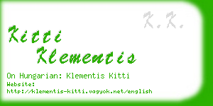 kitti klementis business card